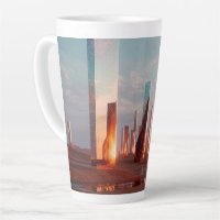 Futuristic Surreal Mirror Towers In Desert