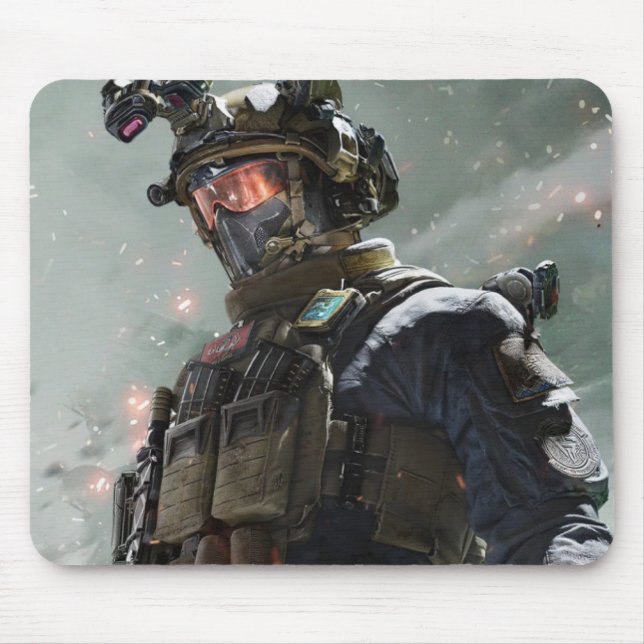Futuristic Tactical Soldier Gaming Mouse Pad (Front)