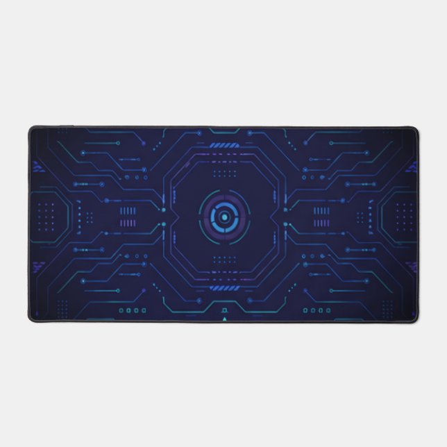 Futuristic Tech Desk Mat (Front)