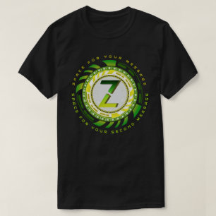 Futuristic Tech Letter Z Typography Custom Text T-Shirt