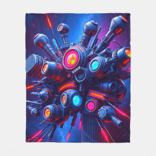 Futuristic Tech Orb Blanket Comfort