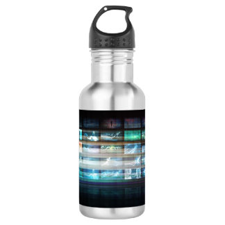 Futuristic Technology with Future Tech Abstract 532 Ml Water Bottle