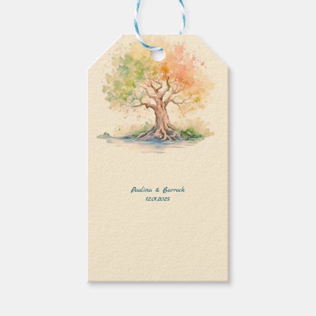 futuristic tree gift tag (Front)