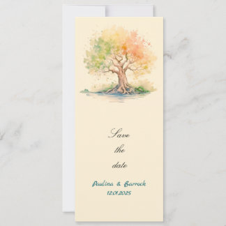futuristic tree pedestal sign invitation