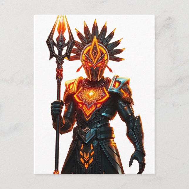 Futuristic Warrior Postcard (Front)