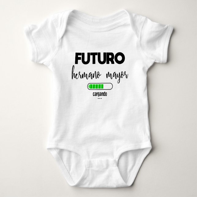 Futuro hermano mayor cargando baby bodysuit (Front)