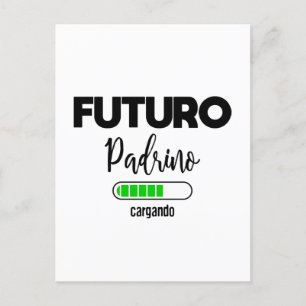 Futuro padrino cargando postcard
