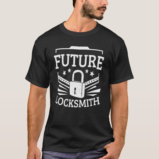 Futurs Locksmith Kids Lock Pickers Lock Pick Tools T-Shirt (Front)