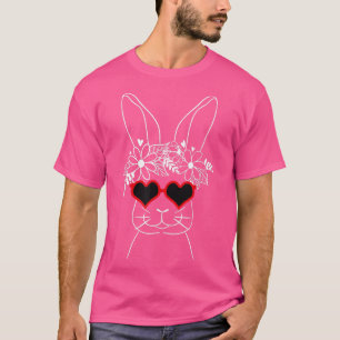 Fuuny Bunny Valentine's Day Rabbit Lover For Women T-Shirt