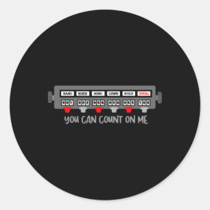 Fuuny Scientist Lab Tech Count On Me Hematology La Classic Round Sticker