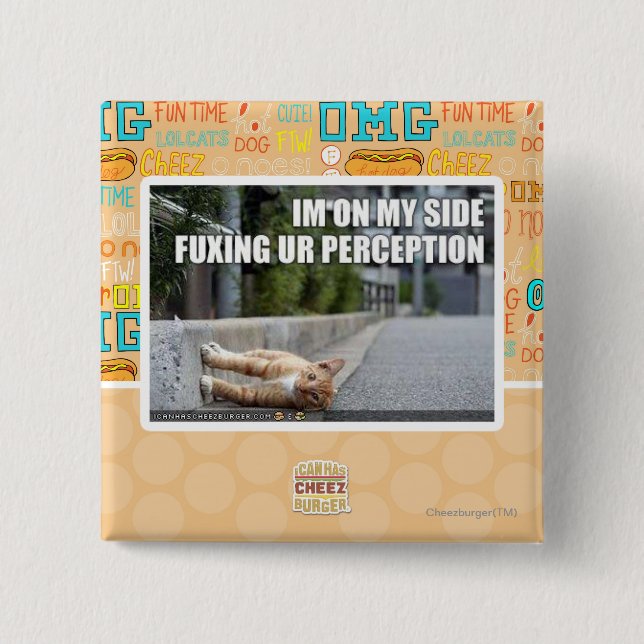 Fuxing Ur Perception 15 Cm Square Badge (Front)