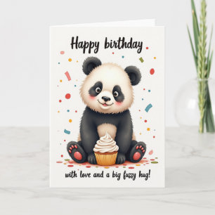 Fuzzy Bear Birthday Card
