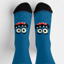 Fuzzy Blue Monster – Funny Cartoon Character
