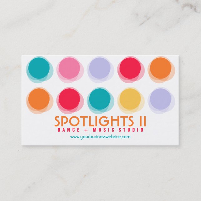 Fuzzy Blur Colour Dots Retro Pop Fun Profile Card (Front)