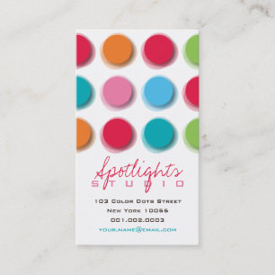 Fuzzy Blur Colour Dots Retro Pop Fun Profile Card