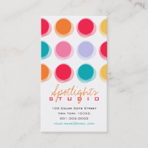Fuzzy Blur Colour Dots Retro Pop Fun Profile Card