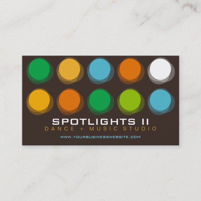 Fuzzy Blur Colour Dots Retro Pop Fun Profile Card (Front)