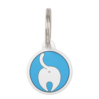 fuzzy butt pet tag