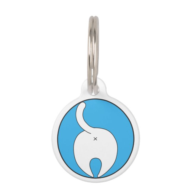 fuzzy butt pet tag (Front)