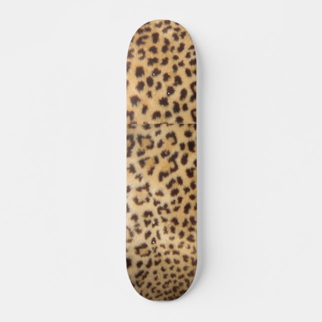 Fuzzy Cheetah Skateboard (Front)