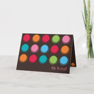 Fuzzy Colour Dots Fun Invitation/ Announcement Car