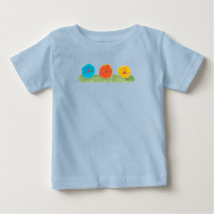 Fuzzy Creatures Holding Hearts Baby T-Shirt