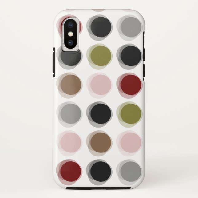 Fuzzy Dots Colourful Retro Mod Pattern Phone Case (Back)