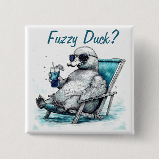 Fuzzy Duck 15 Cm Square Badge