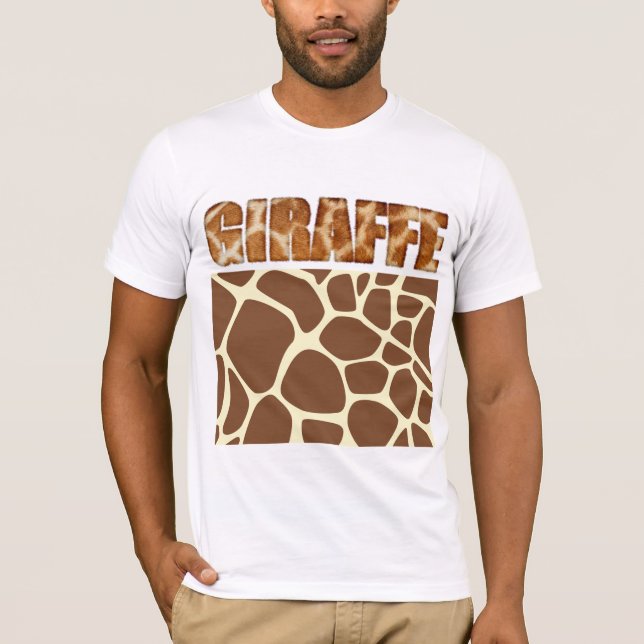 Fuzzy Express® Giraffe Animal Print T-Shirt (Front)