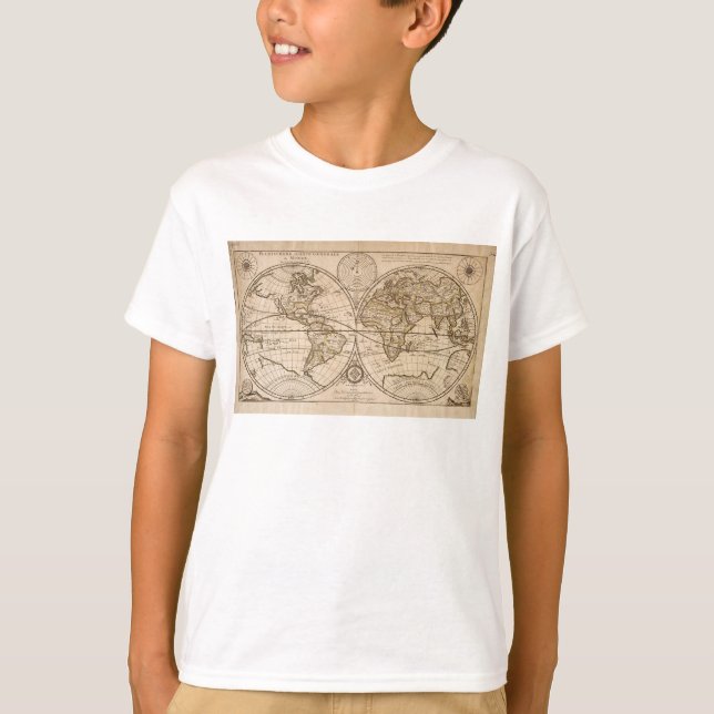Fuzzy Express® Old Map #3 Kid T-Shirt (Front)