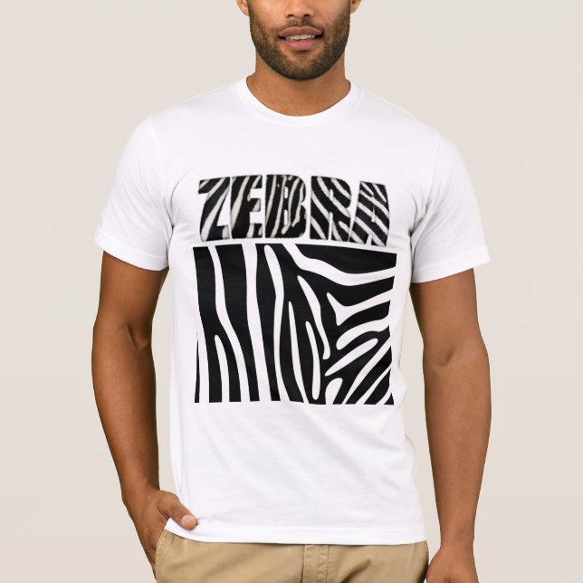 Fuzzy Express® Zebra Animal Print T-Shirt (Front)
