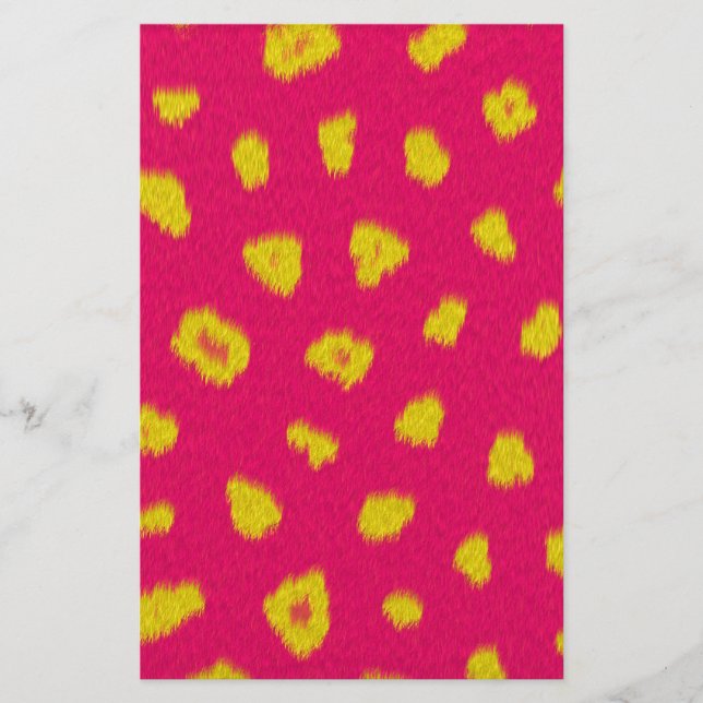 Fuzzy Fluffy Monster Fur Stationery (Front)
