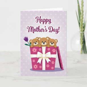 Fuzzy Friends Mothers Day Card
