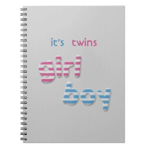 fuzzy girl & boy spiral notebook