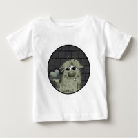 Fuzzy Green Monster with Heart