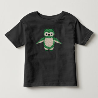 Fuzzy Green Owl 2T 3T 4T 5T Boys Girls Toddler T-Shirt