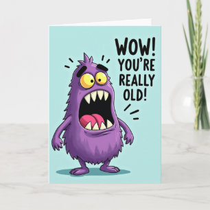 Fuzzy Monster Birthday Card