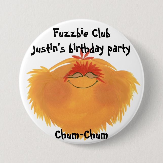 Fuzzy Monster Cartoon Character 7.5 Cm Round Badge (Front)