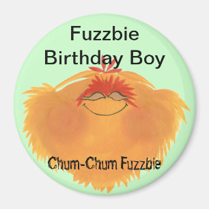 Fuzzy Monster Cartoon Character Magnet