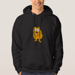Fuzzy Orange Monster Hoodie