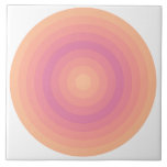 Fuzzy Peach Aurora Pink Circles Ceramic Tile<br><div class="desc">Enjoy this circle pattern in gradients from the colour of the year 2024 Fuzzy Peach to Aurora Pink.</div>