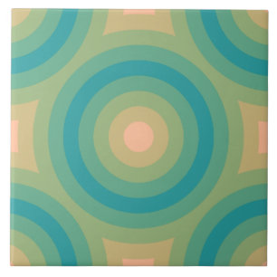 Fuzzy Peach Baltic Circle Pattern Tile