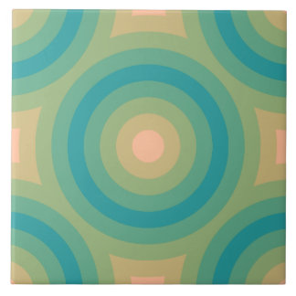 Fuzzy Peach Baltic Circle Pattern Tile