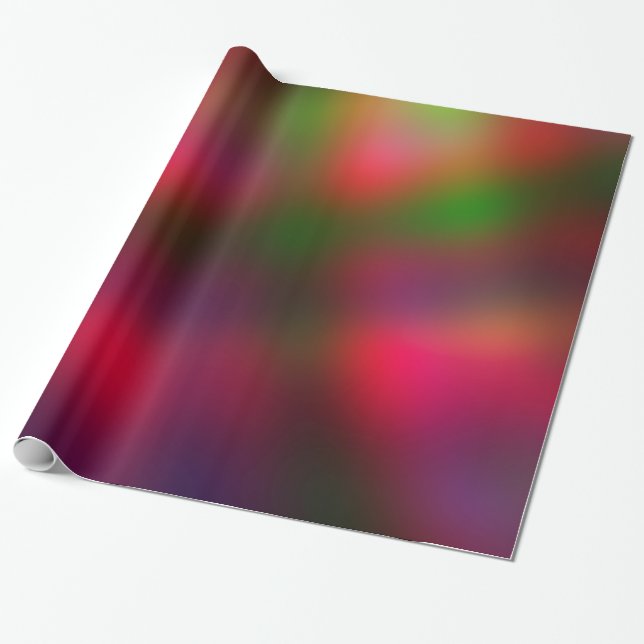 Fuzzy Rainbow Colour Wrapping Paper (Unrolled)