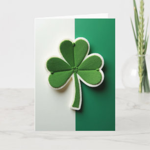 Fuzzy Shamrock Luck Card