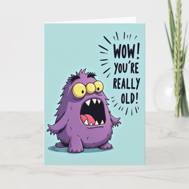 Fuzzy Surprise Birthday Card (Front)