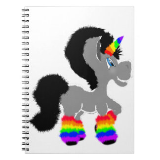 Fuzzy Unicorn Spiral Notebook