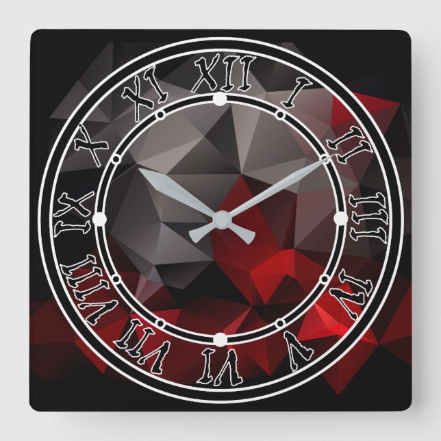 FuzzyFoxArt 3 Square Wall Clock (Front)