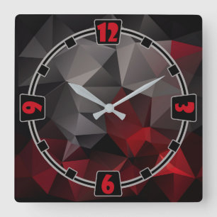 FuzzyFoxArt 3 Square Wall Clock