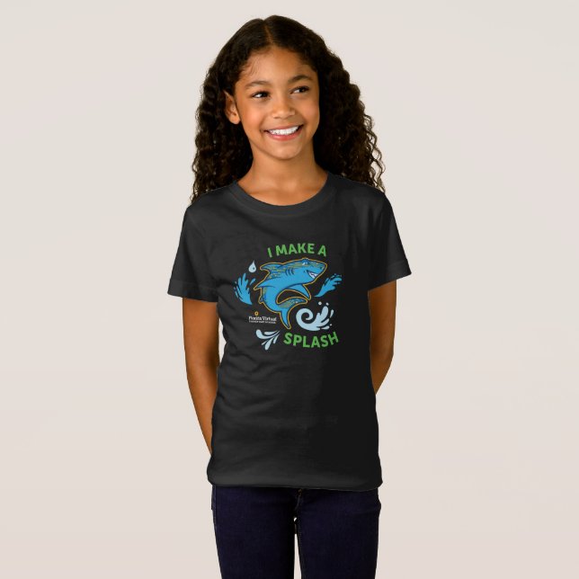FVES I Make A Splash, Sharks Youth/Black T-Shirt (Front Full)